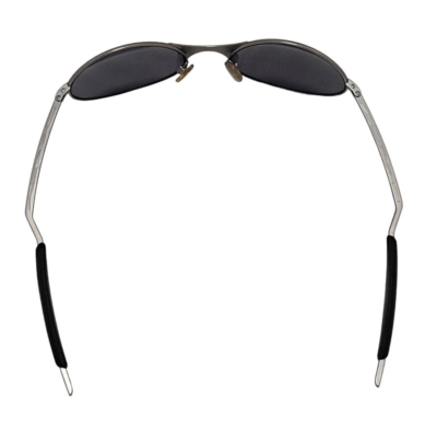 Oakley sunglasses E-wire metal frame matte silver mirror lens