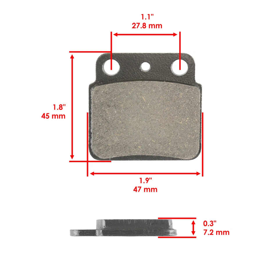 Front & Rear Brake Pads for Arctic Cat Dvx 400 Sport 2004 2005 2006 2007 2008 - Image 3 of 4