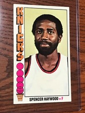 OVERSIZED 1976-77 TOPPS BASKETBALL SPENCER HAYWOOD KNICKS EX-NR-MINTCARD-MAR503