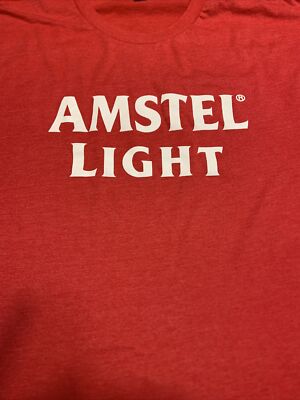 Amstel Light Shirt Red Size XL Coors Miller Strohs Budweiser Yuengling Hamms