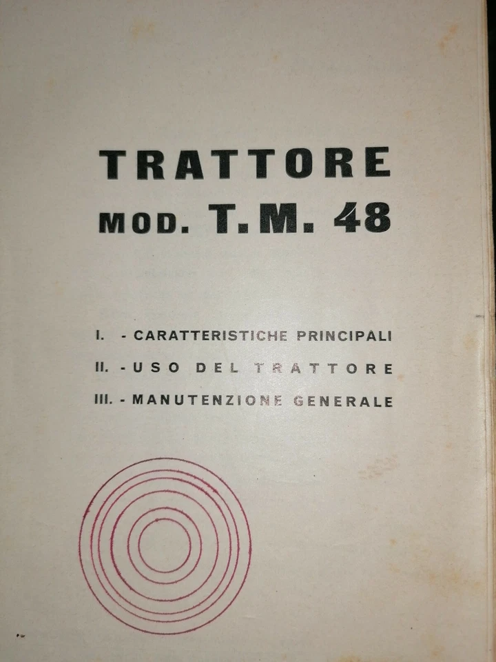 LIBRETTO USO MANUTENZIONE FIAT TM 48 TRATTORE D'ARTIGLIERIA 1951 - Immagine 2 di 4