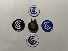  4 Cleveland Golf 1" Coin Style Golf Markers W/ Bonus Hat Clip - A Great Deal 