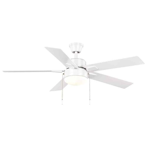 Hampton Bay 52" Corwin Indoor/Outdoor Matte White LED Ceiling Fan w/ Light Kit - Picture 12 of 13