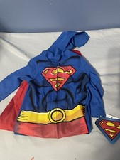 Superman Baby One Piece Zip Up Halloween Costume With Cape Size: 6/9 Months