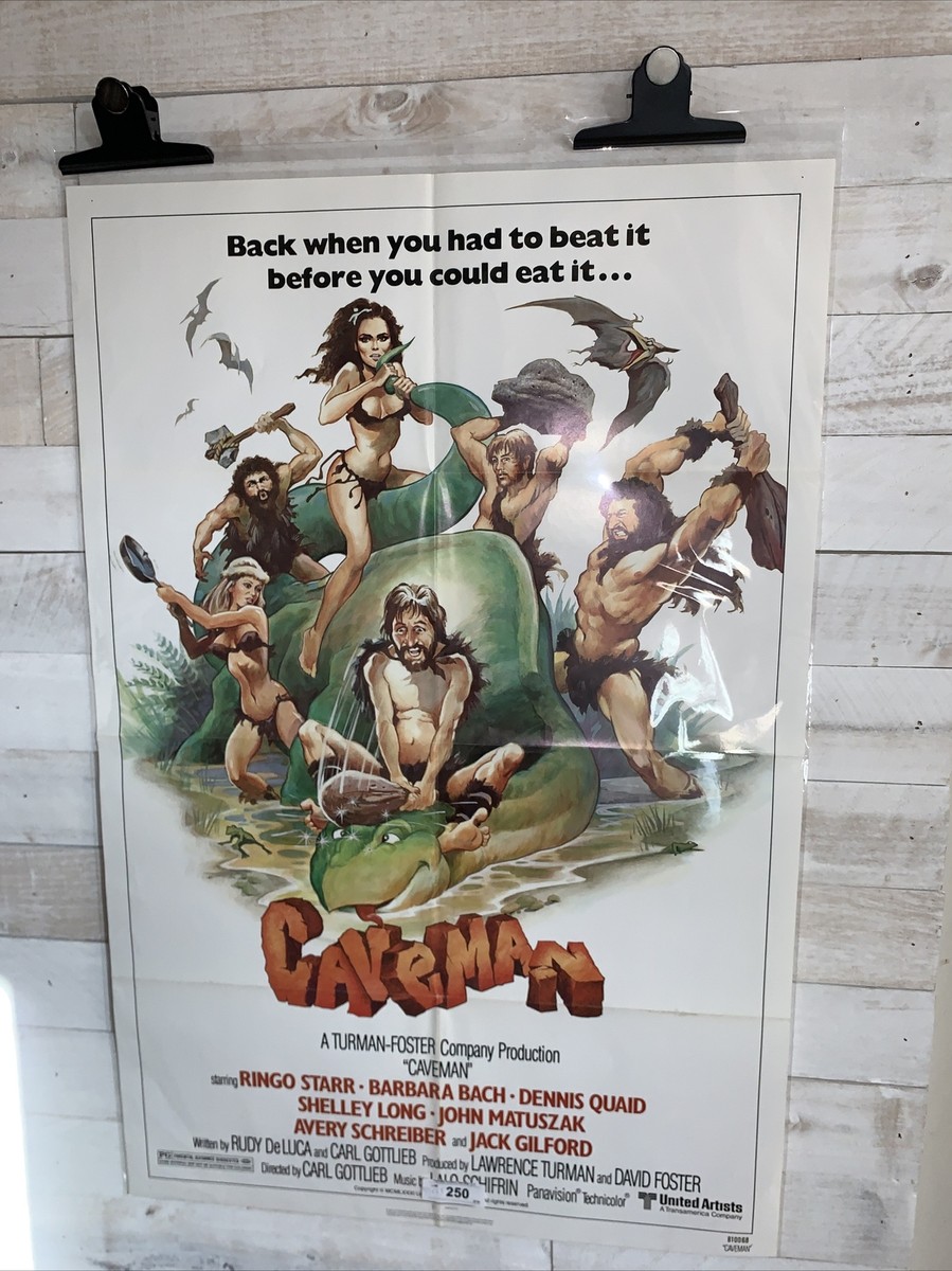 Caveman 1981 Original Movie Poster Folded 21X47 Style A Ringo