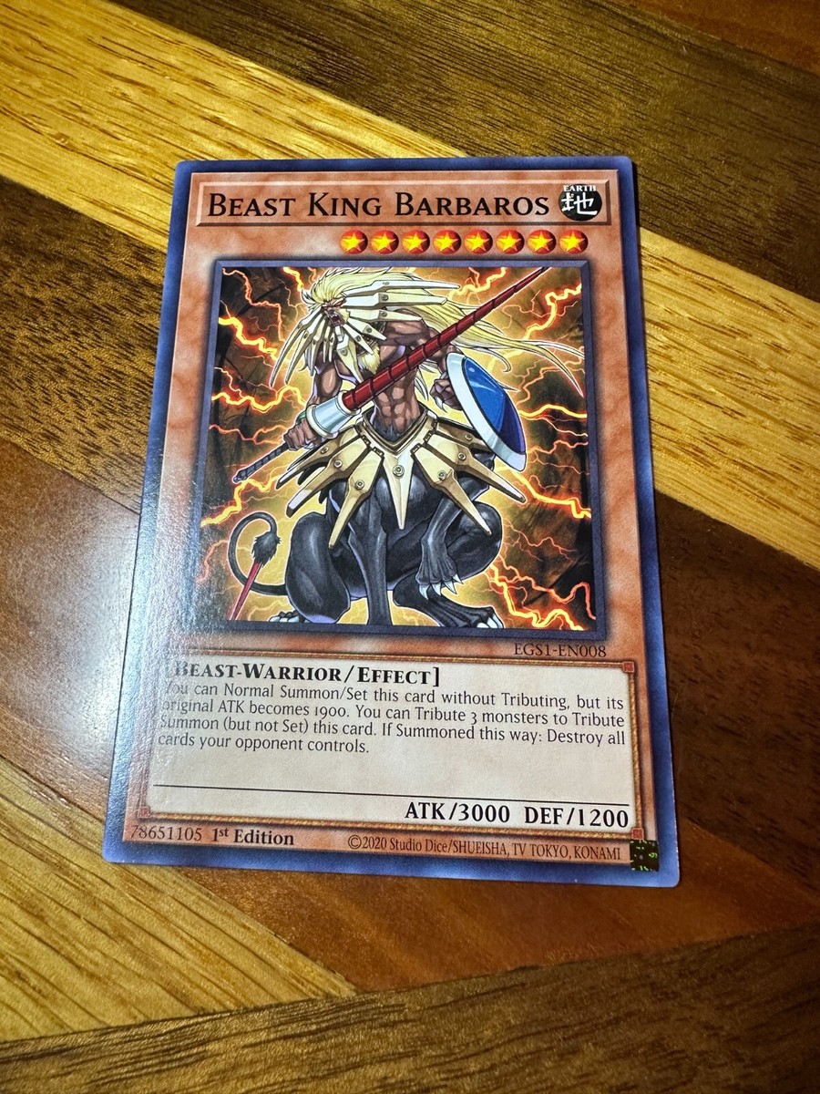 Beast King Barbaros EGS1-EN008 1st Edition Common NM + BONUS | eBay Beast King Barbaros EGS1-EN008 1st Edition Common NM + BONUS | eBay