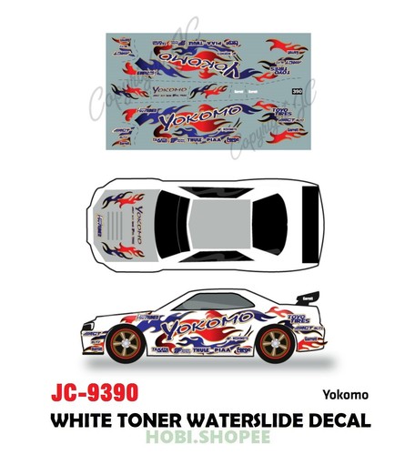 JC-9376 White Toner Waterslide Decals TOYOTA TRD 1:64 Hot Wheels