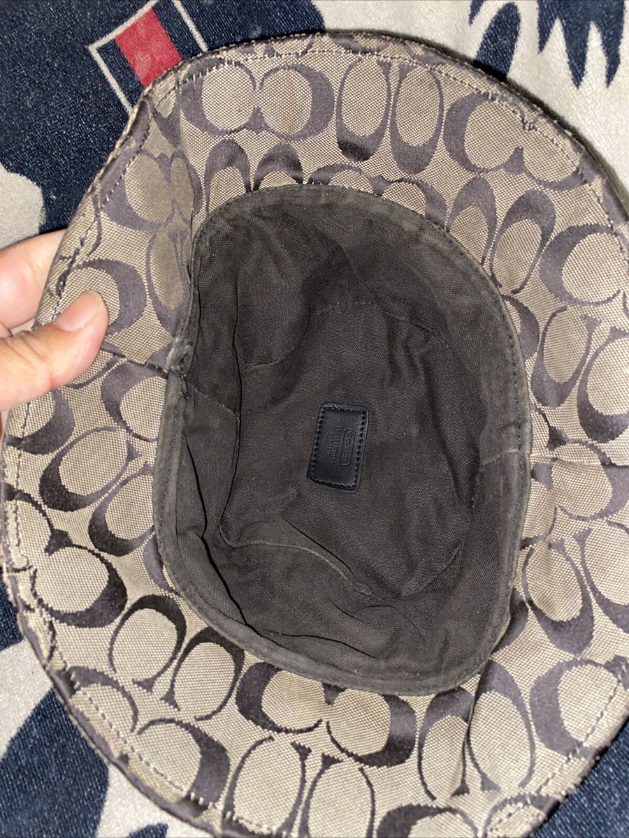 COACH Bucket Hat Signature Logo Monogram Y2K Distressed  display picture 1