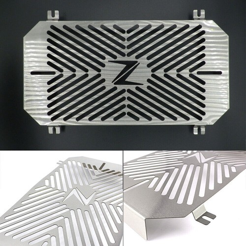 ZIEGER Radiator Cover Grille For Kawasaki Z900 – Silver Stainless Steel, Brushed & Powder-Coated, Made In Germany