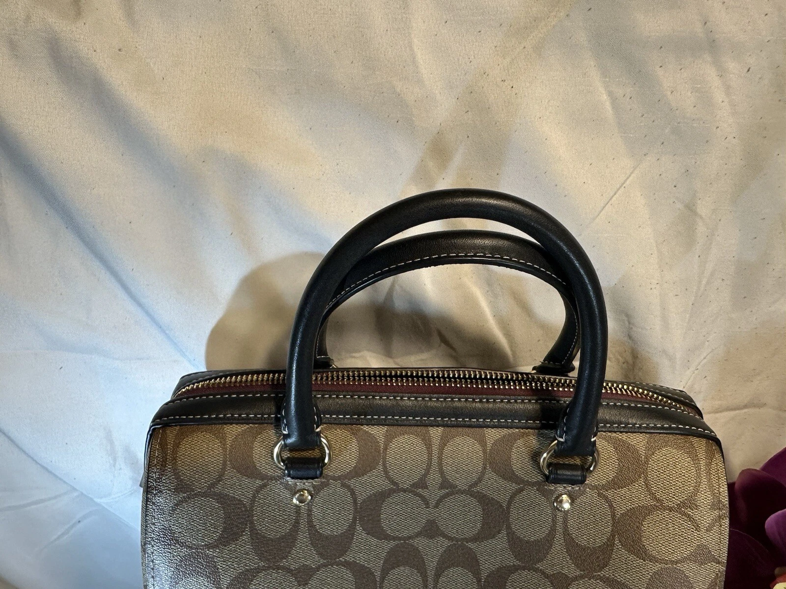 Coach Disney X Villains PACCHETTO borsetta e polso firma tela con toppe