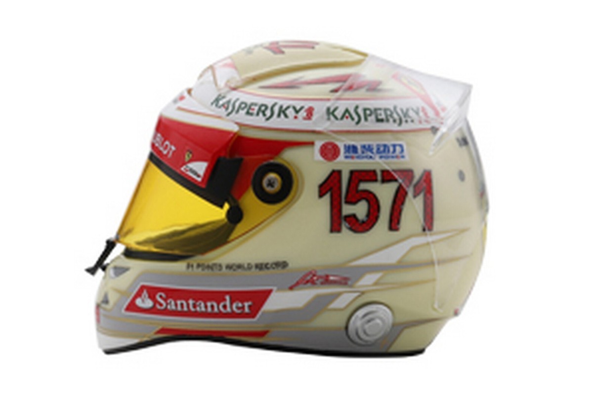 NEW 1:5 Casco Helmet F1 FERNANDO ALONSO 2013 - Japan GP FERRARI