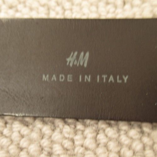 H&M Suede Leather Belt Size 40 Large Brown Solid Italy Vintage 7503 - Picture 8 of 13