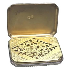 Good & larger antique George III English sterling solid silver Vinaigrette C1815