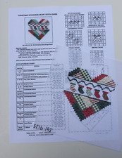 Needlepoint Hand Painted Canvas with Stitch Guide: Christmas Stockings Heart Orn