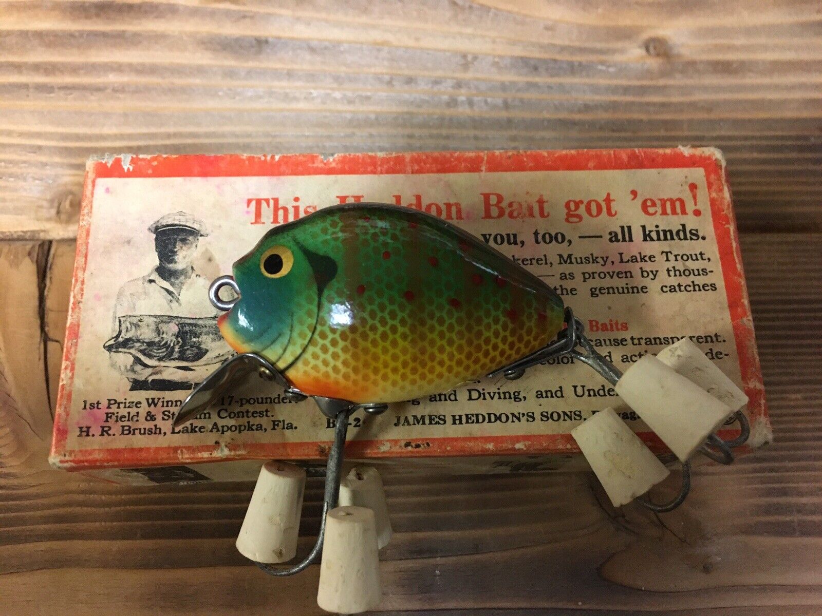 Vintage Heddon Big Hedd 9330 Sunfish 5/8 Oz Fishing Lure With Correct Box /  Heddon Fishing Lure Big Hedd 9330 Sunfish in Box -  Canada