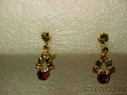 PAIR OF SCREW, DANGLE PERIDOT, TOPAZ & AMETHYST EARRINGS — photo 3