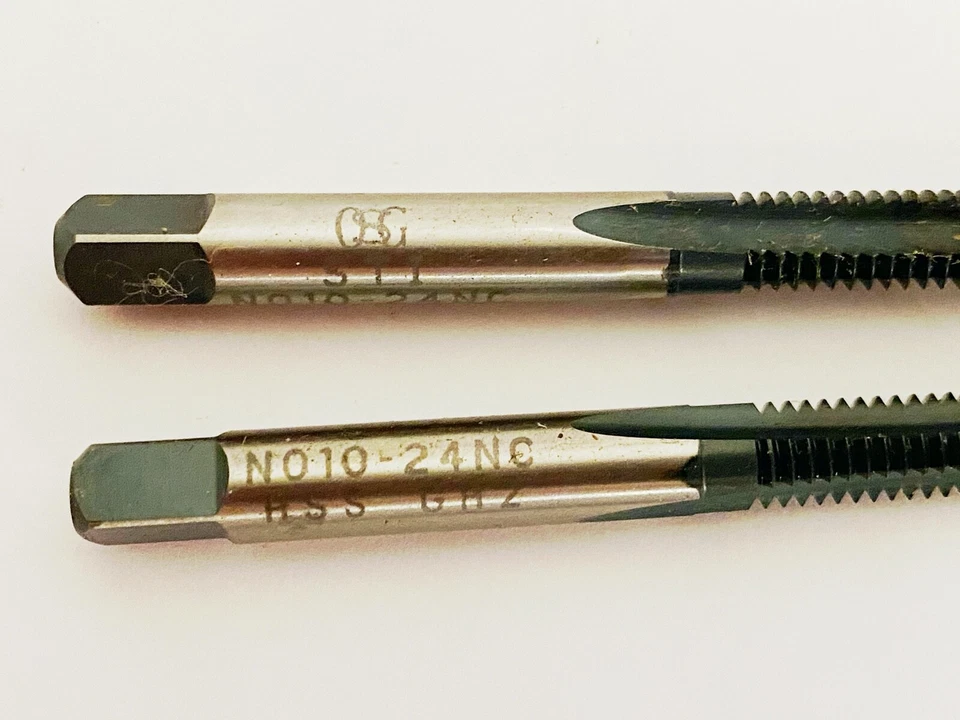 Lot of 2 OSG 10-24 NC GH2 HSS 3 Flute Plug STI Tap Helicoil Insert Coil Oxide - Image 3 of 4