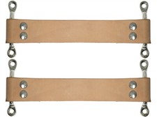 Hot Rod Door Check Strap Kit Natural Leather W Stainless Hardware