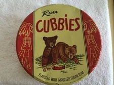 LITTLE TED’S COOKIES, RUM CUBBIES, VINTAGE COOKIE TIN, CHICAGO, GREAT GRAPHICS 