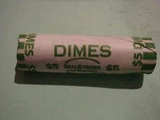 50 Uncirculated Silver Dimes - $5 Face Value original bank roll, mixed dates