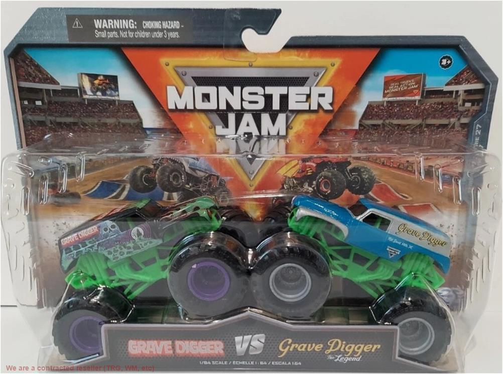 Monster Jam 2 Pack Могильщик ПРОТИВ Легенды Могильщика