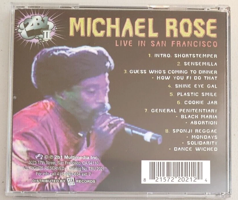Michael Rose - Live In San Francisco (CD) - Reggae RARE Foto 2 de 2