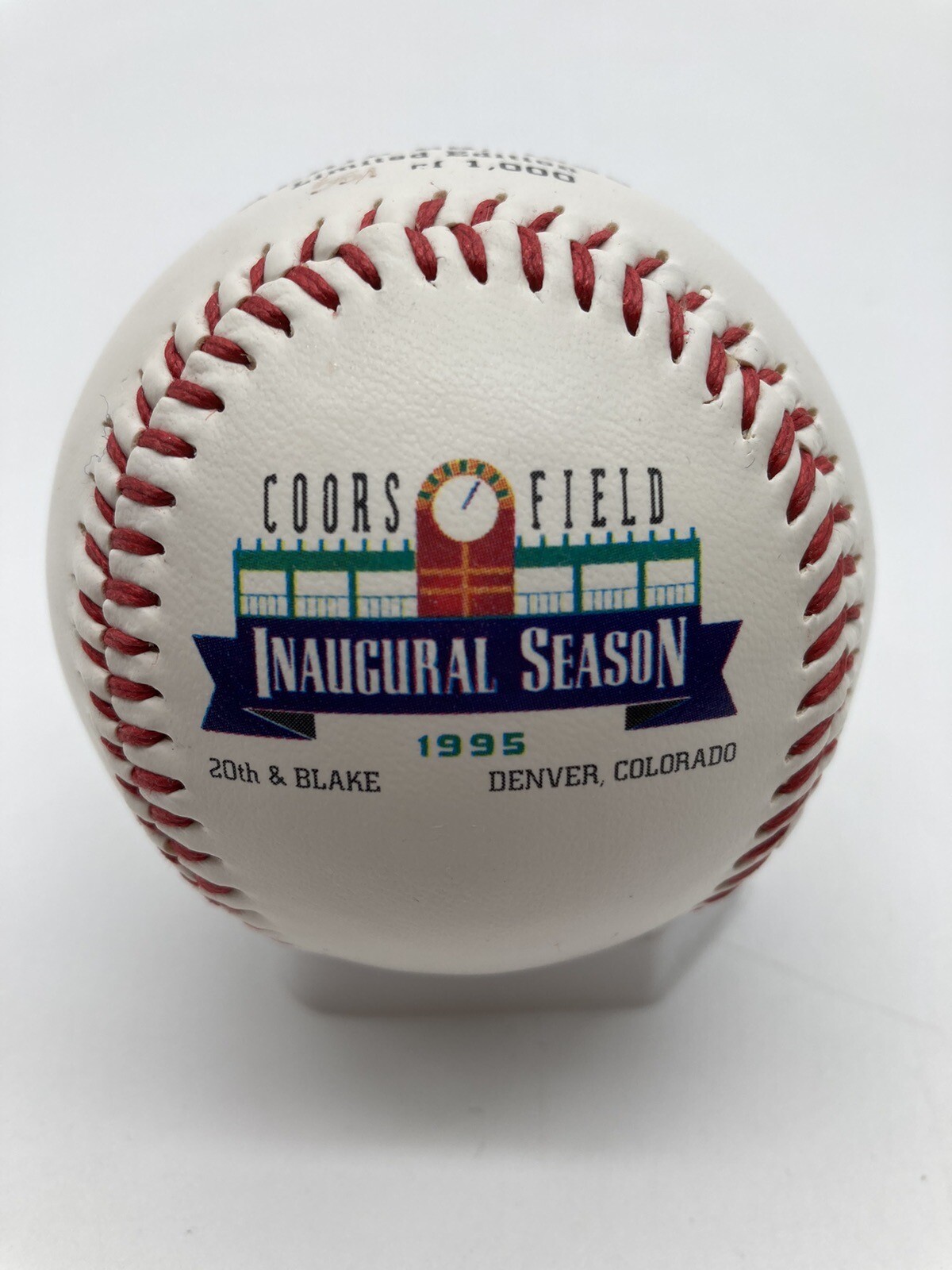 Coors Field Opening Day 1995 Commemorative Baseball 551/1000 Fotoball