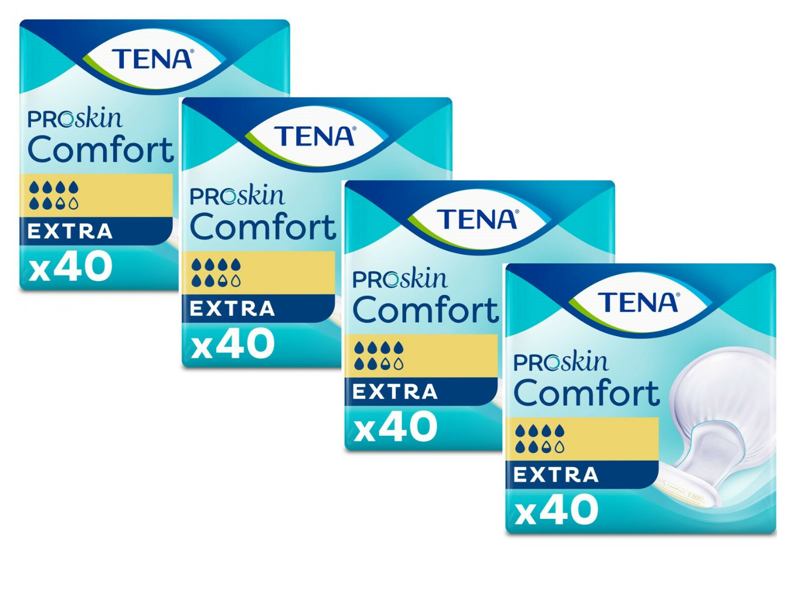 Case Saver 4 Packs Of 40 TENA Comfort Extra Incontinence 160 Pads ...