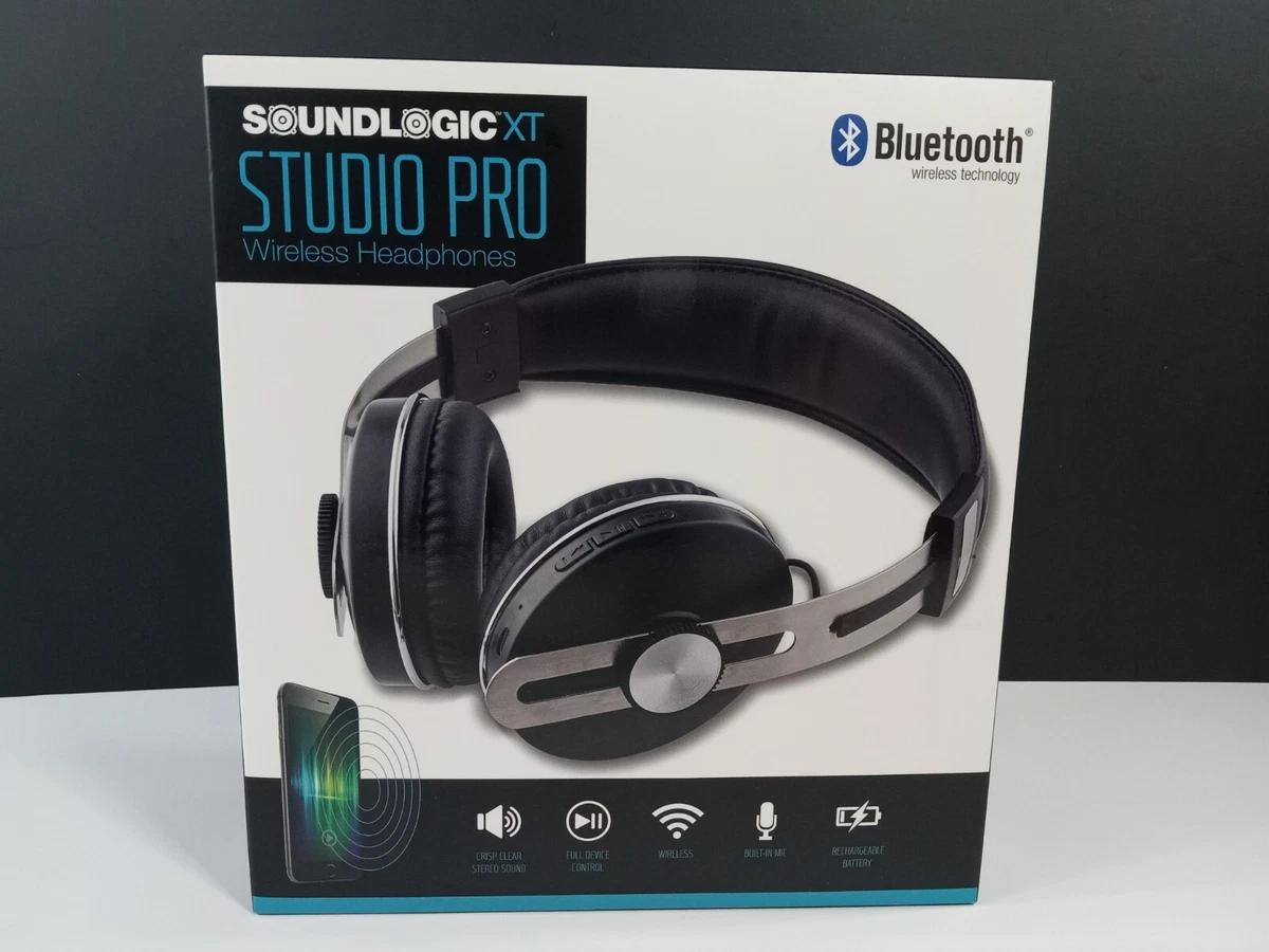 Soundlogic XT Studio Pro Bluetooth Wireless Rechargeable Headphones NEW