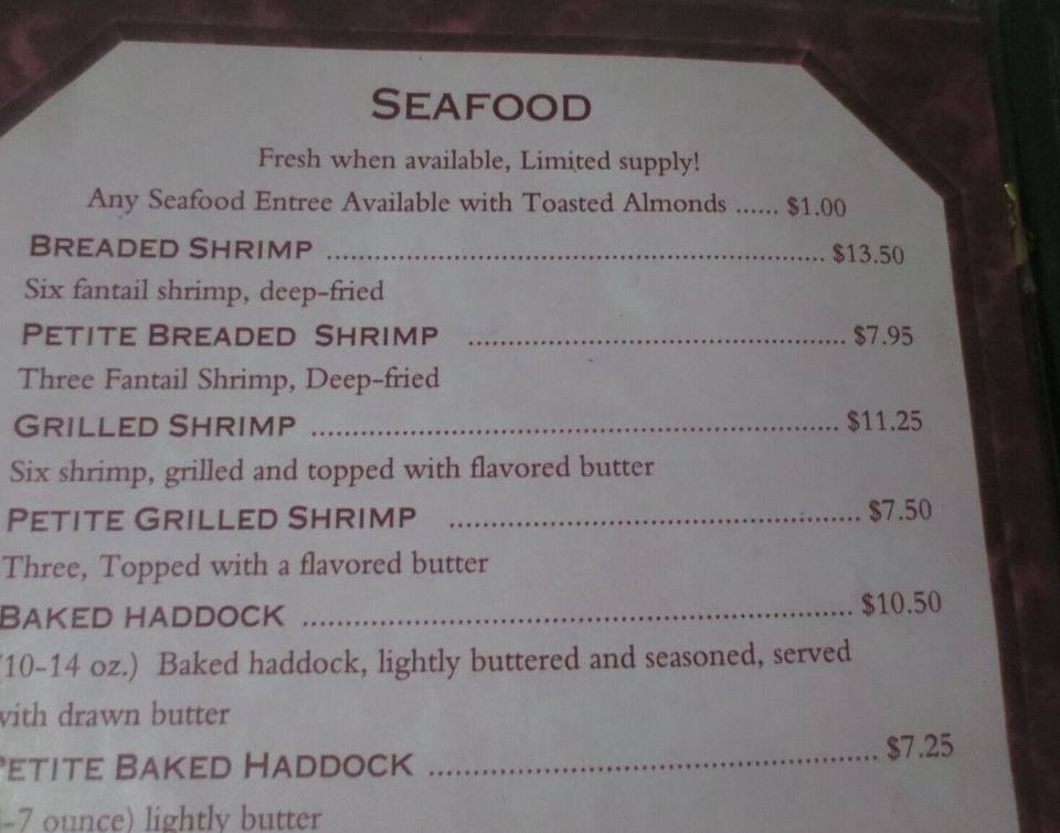 Schwarz's Supper Club Downtown St Anna WI Menu 2002 eBay