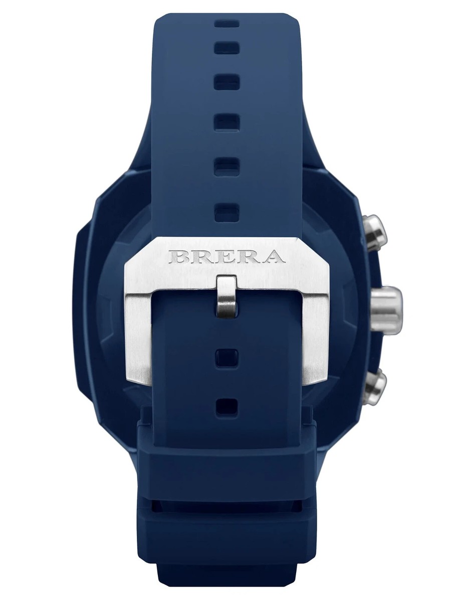 NEW Brera Orologi SUPERSPORTIVO SQUARE Mens Swiss Blue 46mm