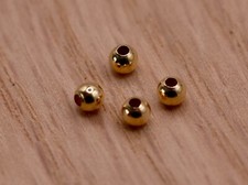 9ct Gold Round Beads for Jewellery Making 2mm-6mm | 1/10/50 Spacer Beads