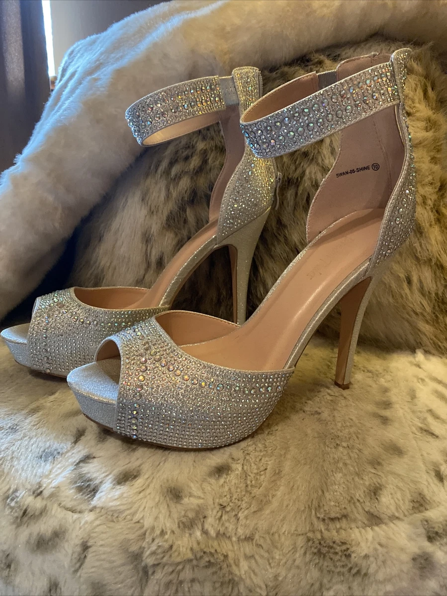 Silver sales cocktail shoes