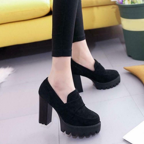 chunky work heels