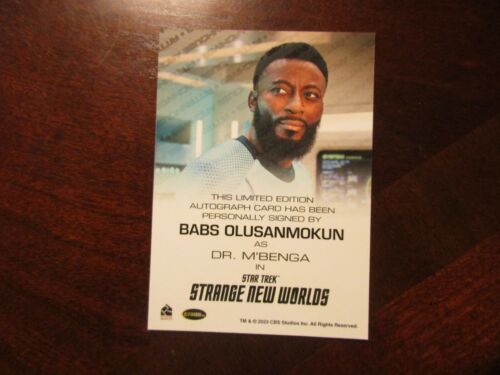 Star Trek Strange New Worlds Season 1 One BABS OLUSANMOKUN Full Bleed Autograph - Picture 2 of 2
