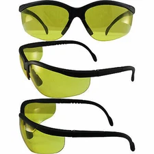 BLUE MOON SAFETY GLASSES AMBER LENS by GLOBAL VISION  ANSI Z87.1+