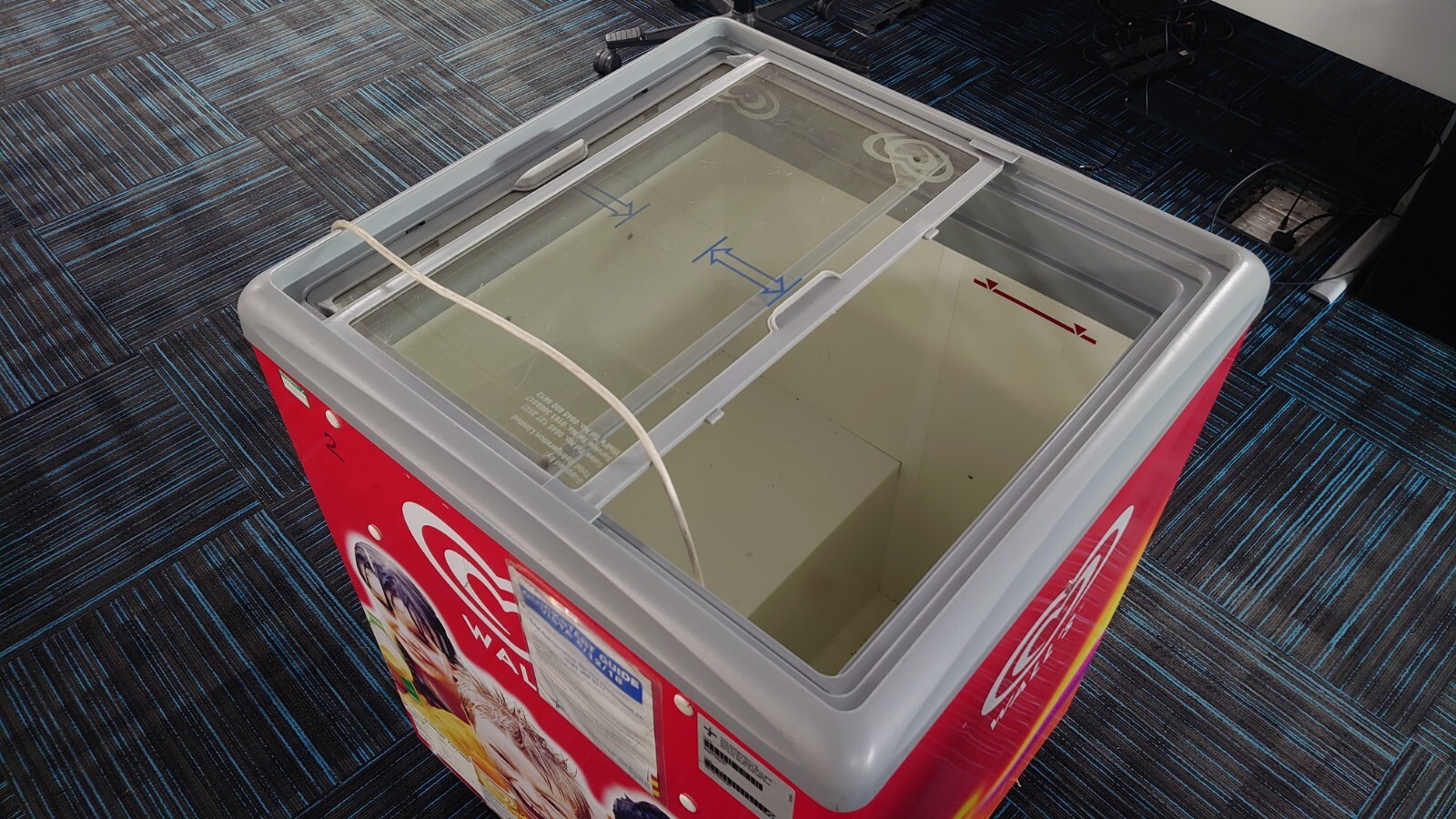 Walls Ice Cream Freezer double sliding glass lid eBay