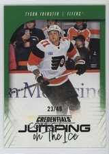 2024 Upper Deck Credentials Jumping on the Ice Green 23/49 Tyson Foerster 1r1g