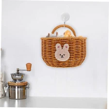 2PCS Onion Basket Kitchen Organizer Wall Hanging Storage Woman Woven Baskets