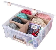 Super Satchel Compartment Box 8 Removable Bins Stackable Art Storage Organizer