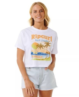 Rip Curl Juniors' High Tide Scenic Graphic Print Cotton T-Shirt Size M