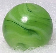 ALLEY AGATE CO. 'Green Swirl' .58" Vintage Marble - Sisterville