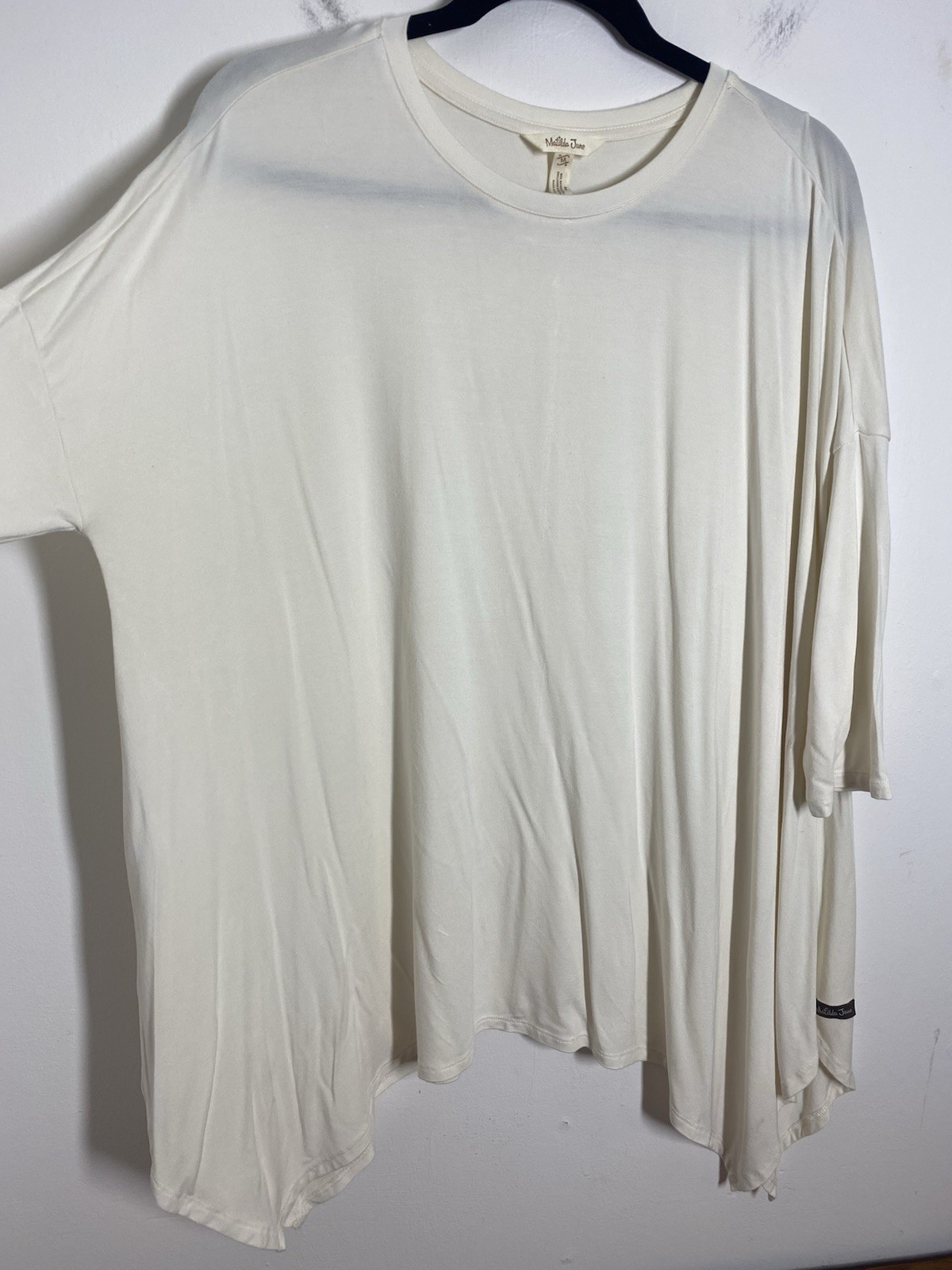 Matilda Jane Size Medium Solid White 3/4 Sleeve L… - image 4