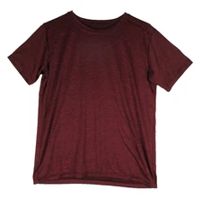 Real Essentials Mens Performance T-Shirt Crew Neck Short Sleeve Size S Red