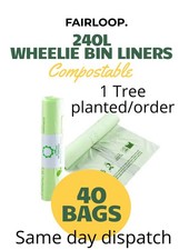 40 x 240L Strong Compostable Wheelie Bin Liner Food Waste Best Value Ebay Amazon