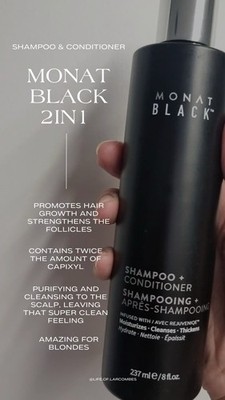 MONAT  Black 2 in 1 Shampoo + Conditioner with Rejuveniqe New Packaging  sealed