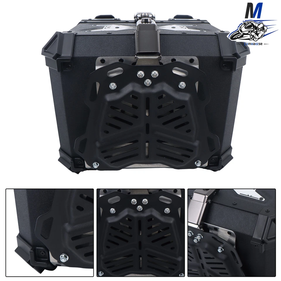Caja de almacenamiento trasera para moto impermeable, herrumbre y polvo 45L Foto 4 de 4