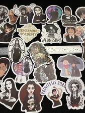 LOT of 10 pcs WEDNESDAY addams family netflix series nevermore random decals