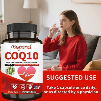 CoQ10 240pcs, Cellular Energy Production, Supports Heart and Blood Vessel Health