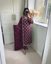 New Arrival Heavy Faux Georgette Salwar Kameez With Dupatta For Women